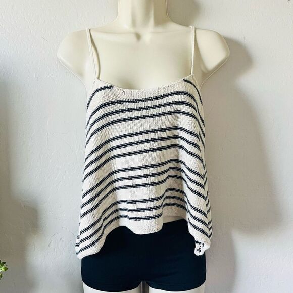 American Eagle Daisy Jones striped sweater strap draped tank top size XS oversiz - Picture 1 of 4